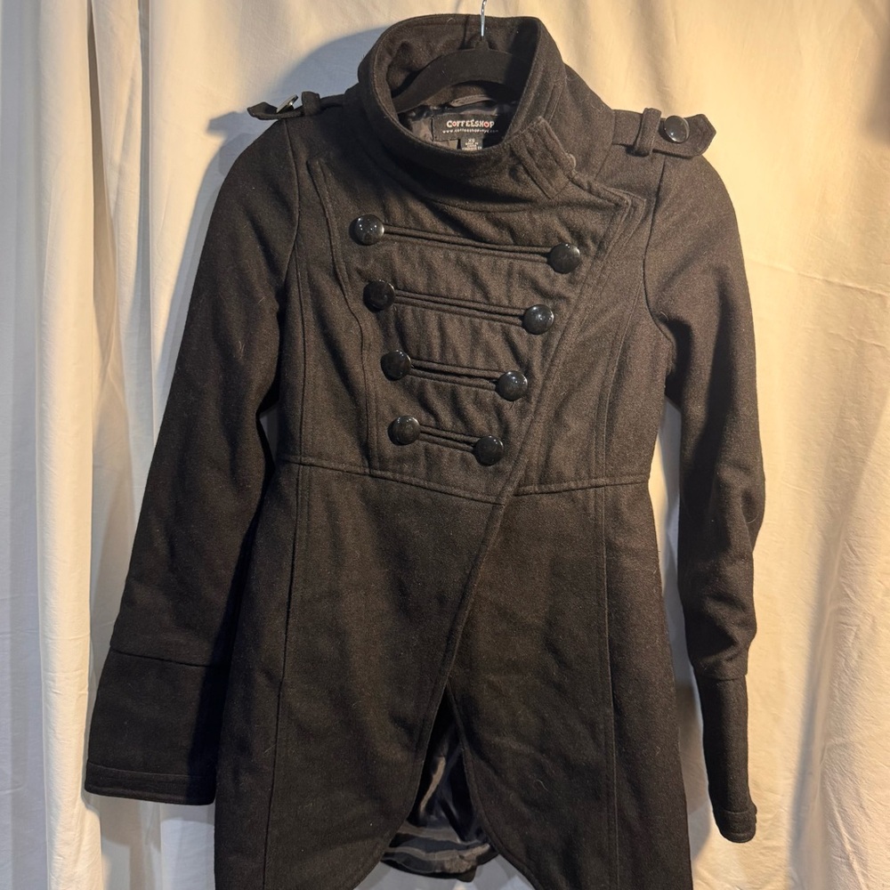Black Double-Breasted Women's Coat must see